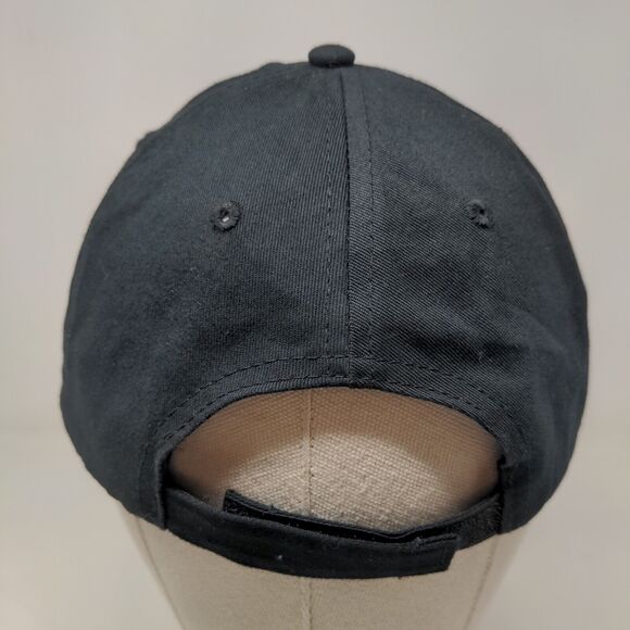 Jetline Men's Strapback Hat Black Adjustable Embroidered P Logo Cotton - Picture 5 of 7